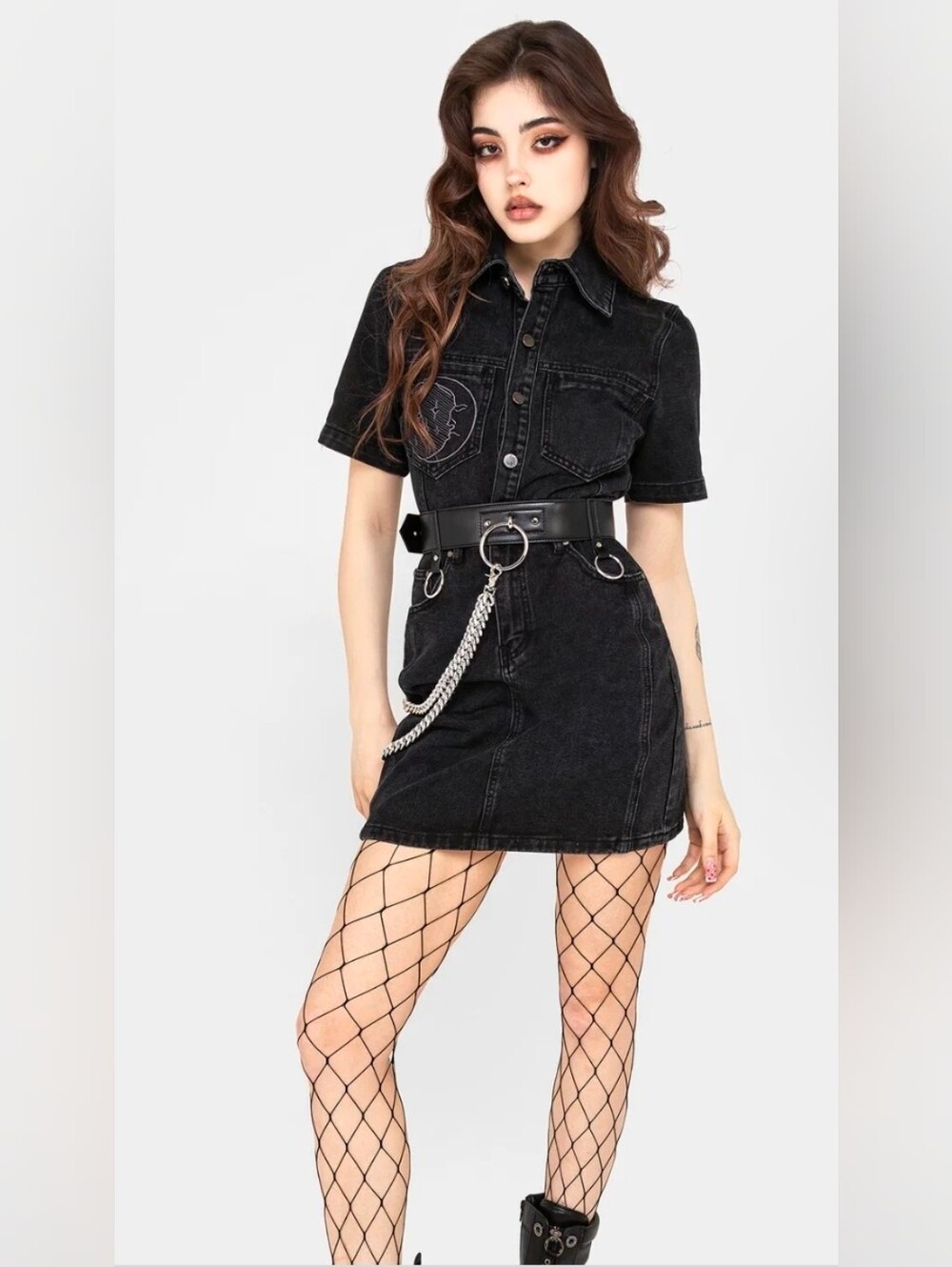 Disturbia Invictis Black Denim Dress